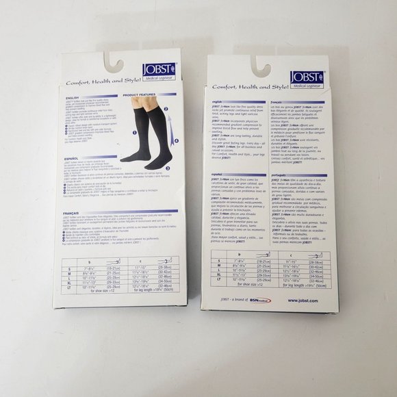 Jobst Medical LegWear for Men NIB Two Pair Navy and Brown - Picture 2 of 4